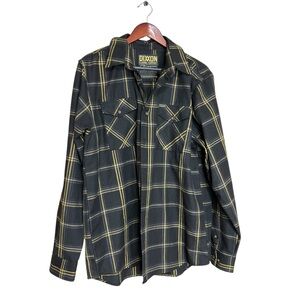 DIXXON men's flannel shirt size large in black 4WP